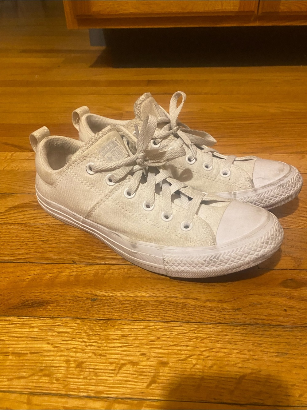 Converse Low Top Canvas Sneakers in White